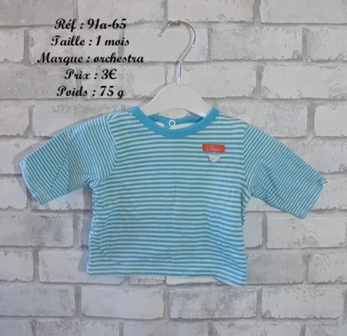 T-shirt 1 mois Orchestra (91a-65)